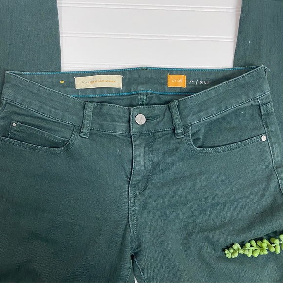 Anthro Pilcro and the Letterpress Green Stet sz 26 - Picture 3 of 8